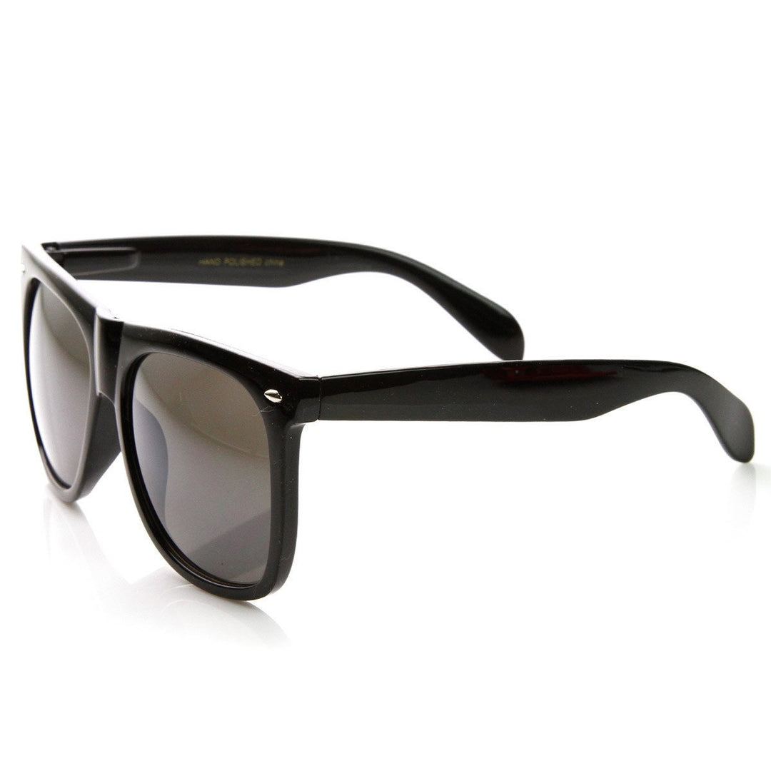 Large Oversized Horned Rim Sunglasses Dark Tinted Lens Model 8889 Acetate Frame Image 4