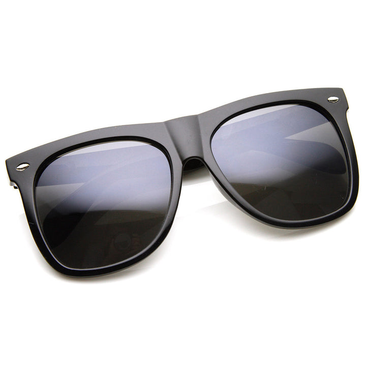 Large Oversized Horned Rim Sunglasses Dark Tinted Lens Model 8889 Acetate Frame Image 4