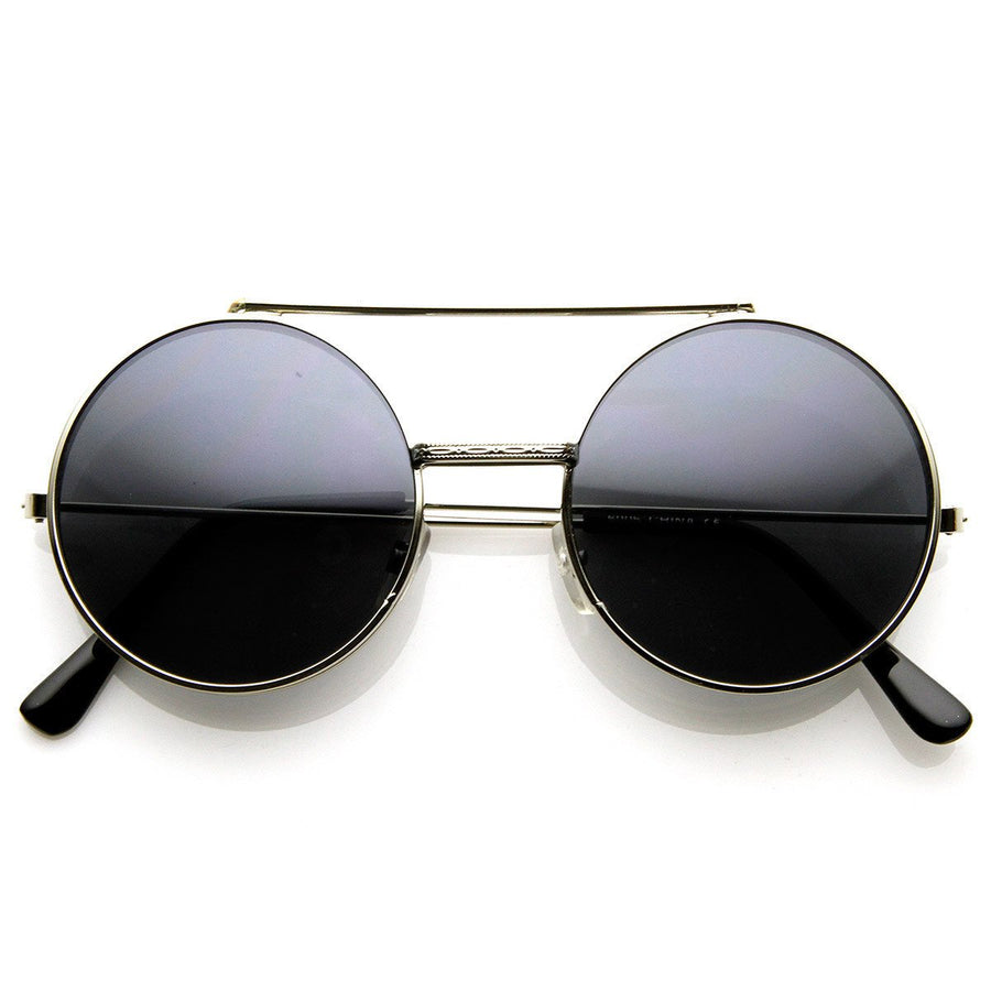 Limited Edition Color Flip-Up Lens Round Circle Django Sunglasses - 8795 Image 1