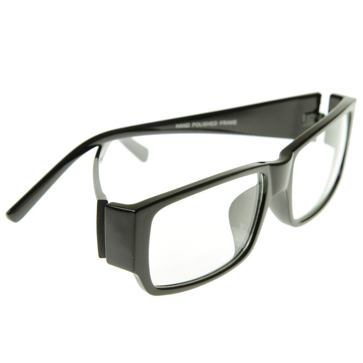 Modern Clean and Basic Rectangular Reading RX-able Clear Lens Eyewear Glasses - 8035 Image 4