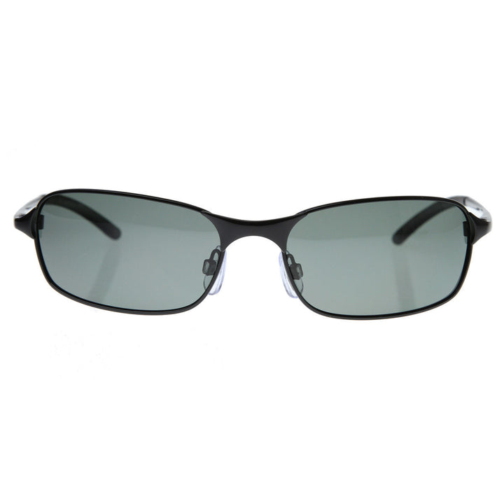 Polarized Thin Wire Frame Metal Sunglasses - 8321 Image 4