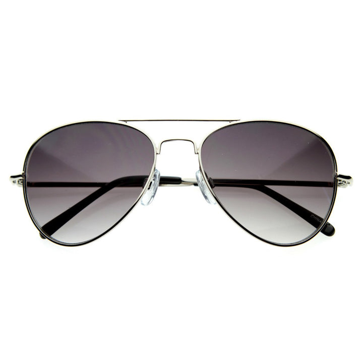 Small Classic Aviator Sunglasses 50mm Metal Gradient Lenses Model 1372 Image 1