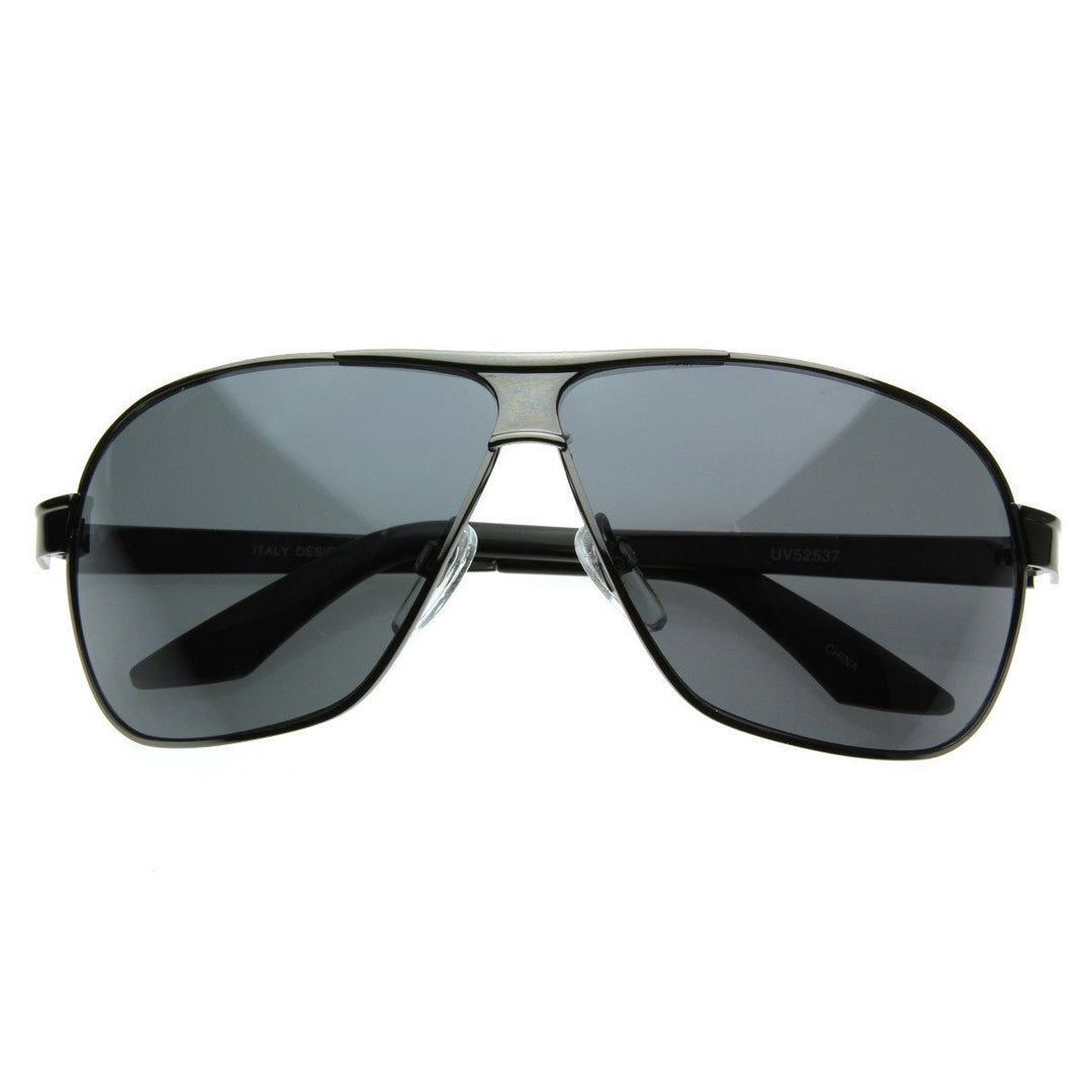 Square Aviator Metal Sunglasses 1574 UV Protection Soft Curves for All Face Shapes Image 2