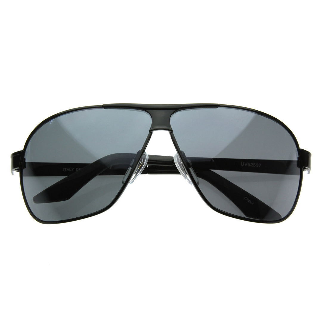 Square Aviator Metal Sunglasses 1574 UV Protection Soft Curves for All Face Shapes Image 4