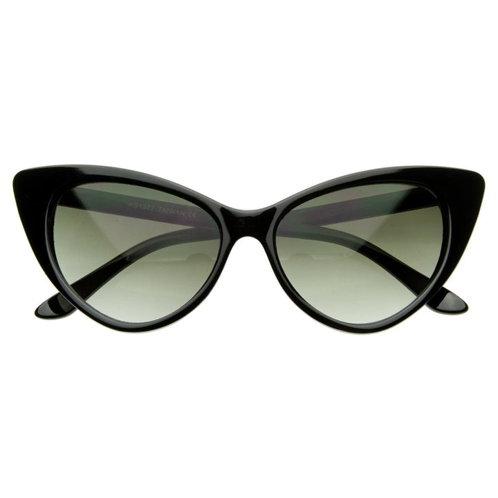 Super Cateyes Vintage Inspired Fashion Mod Chic High Pointed Cat-Eye Sunglasses - 8371 Image 1