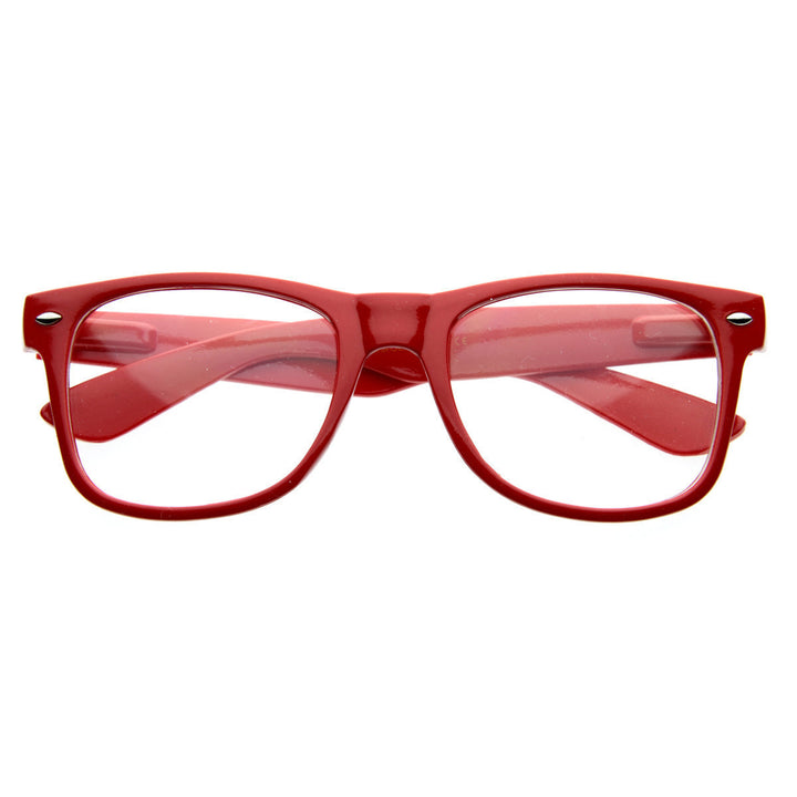 Vintage Inspired Eyewear Original Geek Nerd Clear Lens Horned Rim Glasses - 2874 Image 3
