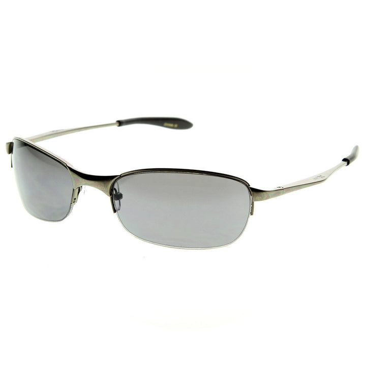 X-Loop 8640 Full Metal Oval Sports Sunglasses Semi-Rimless UV Protection Image 2