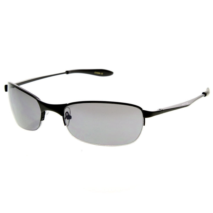 X-Loop 8640 Full Metal Oval Sports Sunglasses Semi-Rimless UV Protection Image 4