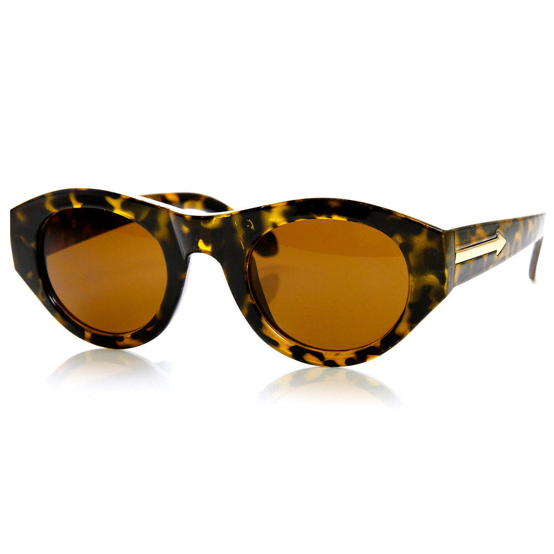 High Fashion Bold Rim Oval Womens Sunglasses - 9298 Image 1