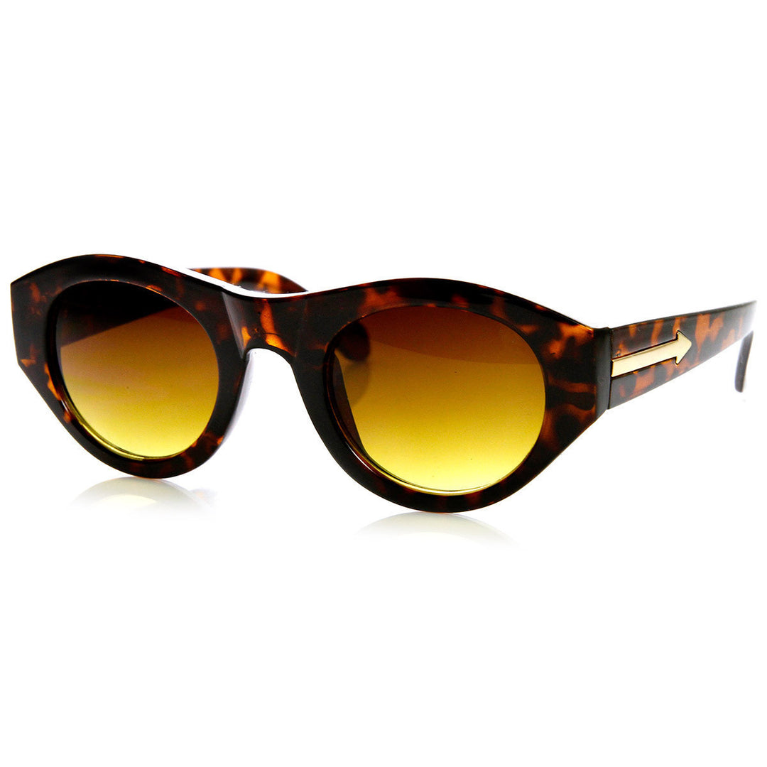 High Fashion Bold Rim Oval Womens Sunglasses - 9298 Image 2