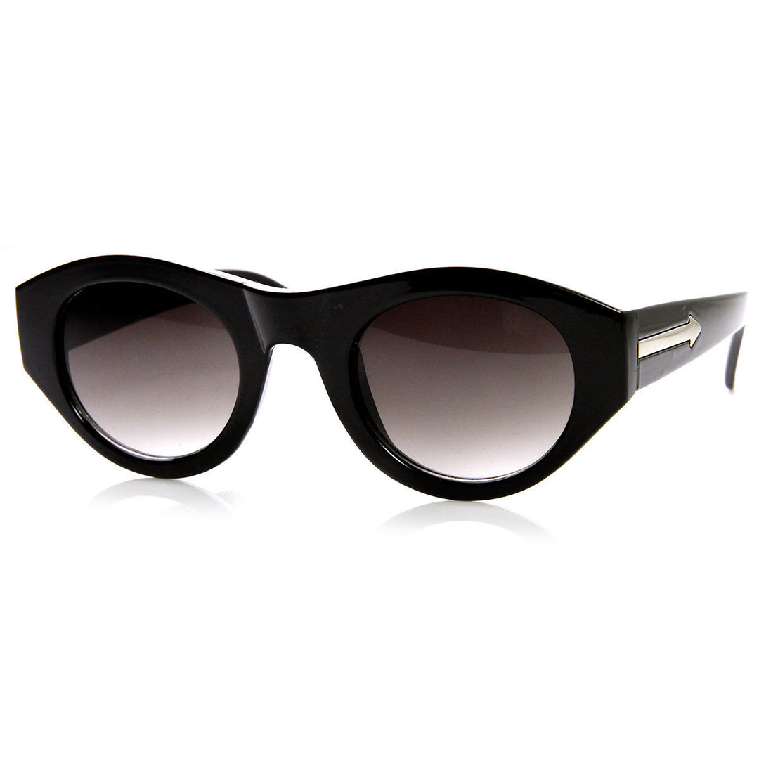 High Fashion Bold Rim Oval Womens Sunglasses - 9298 Image 4