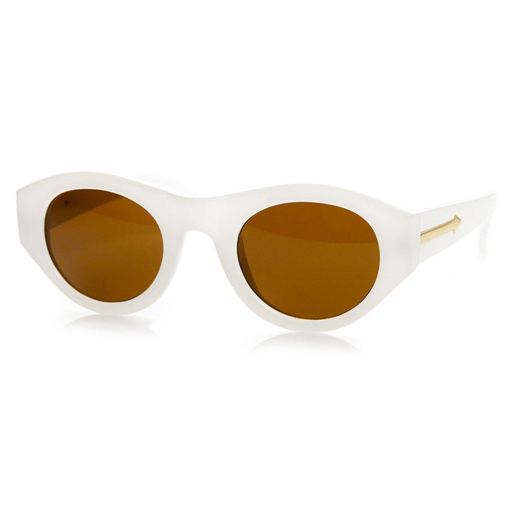 High Fashion Bold Rim Oval Womens Sunglasses - 9298 Image 4