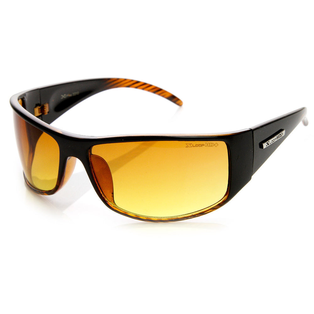 Large Rectangular HD Sports Wrap Sunglasses 8667 Polycarbonate UV Protection Image 2