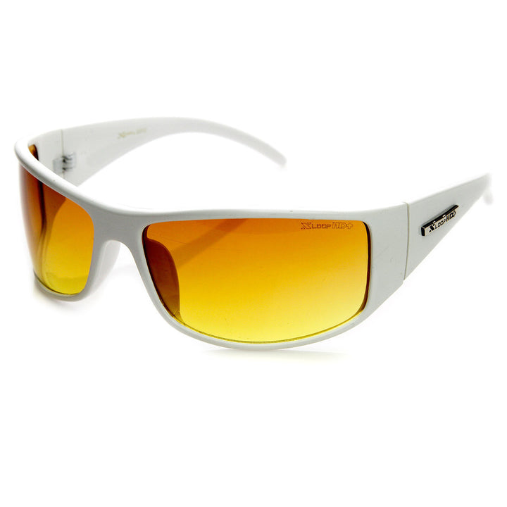 Large Rectangular HD Sports Wrap Sunglasses 8667 Polycarbonate UV Protection Image 3