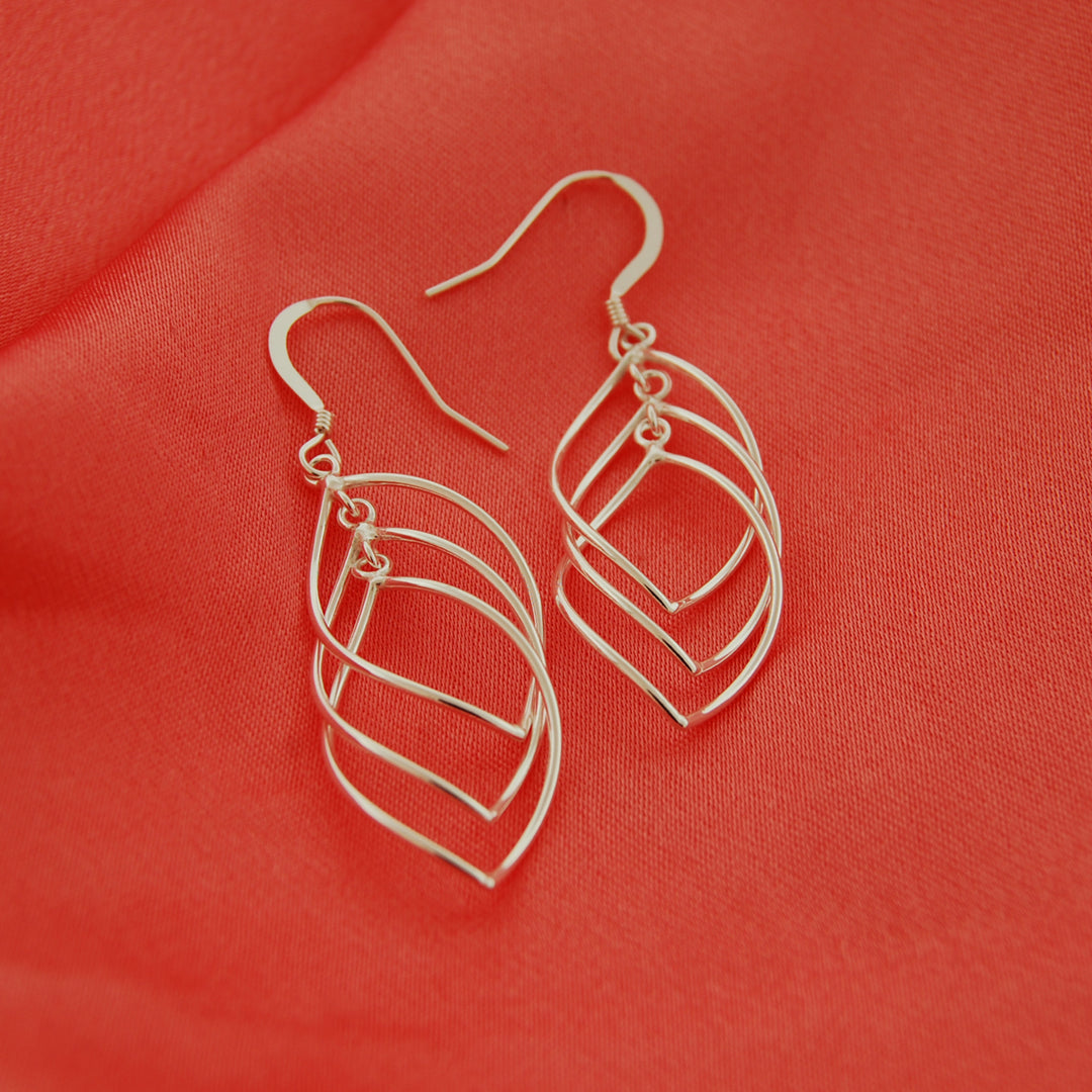 Sterling Silver Autumn Leaves Earrings Image 2