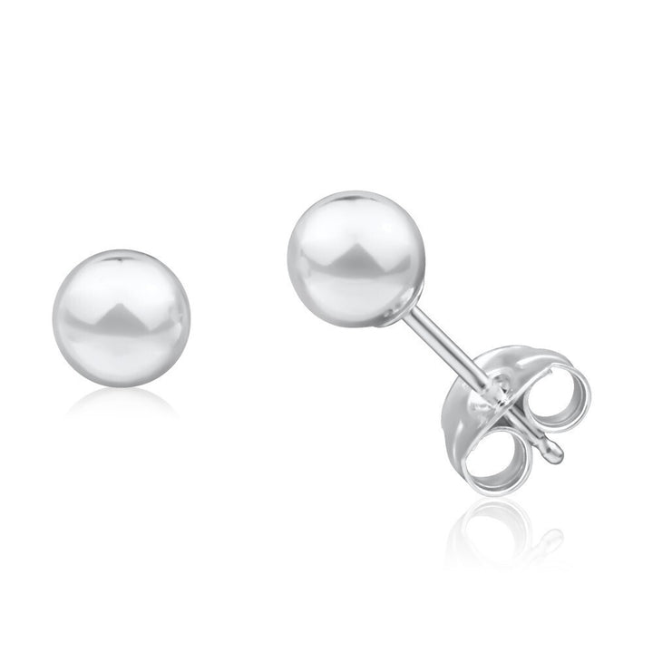 Set of 3 Sterling Silver Ball Stud Earrings Image 3