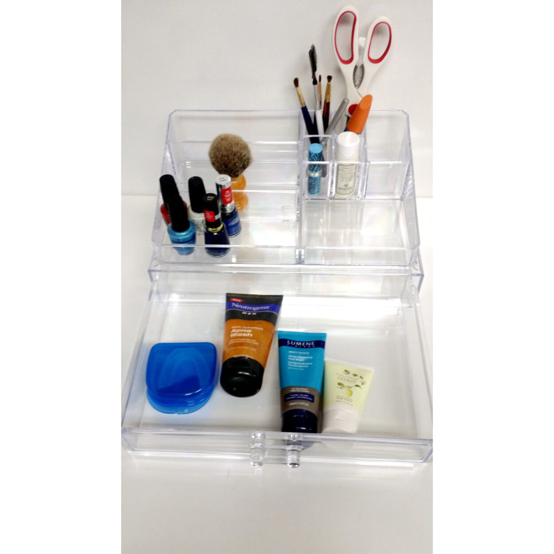 Clear Acrylic Makeup Organizer - great for makeup jewelry party favors craft storage party displays etc 2163 Image 4