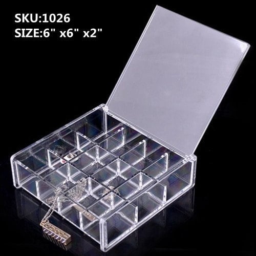 Clear Acrylic Makeup Organizer Small Beauty Acrylic makeup or brush holders jewelry case for wedding gifts ideas Image 4