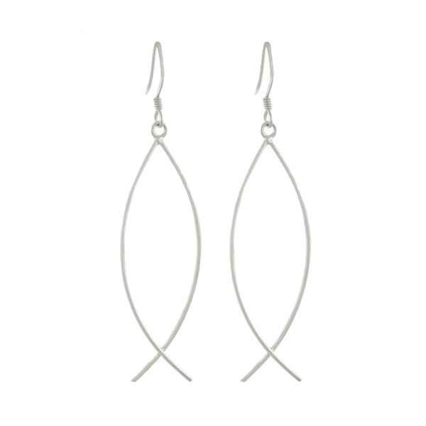 Elegant Crisscross Dangle Earrings Image 3