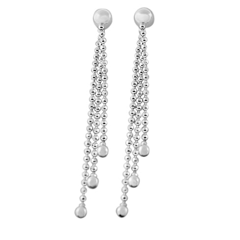 Sterling Silver Cascading Dangle Earrings Image 2