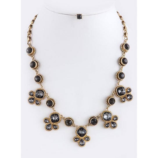 BAROQUE Crystal Link Statement Necklace Set Image 1