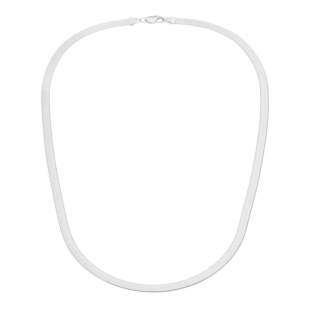 Sterling Silver Italian Herringbone Necklace Image 4