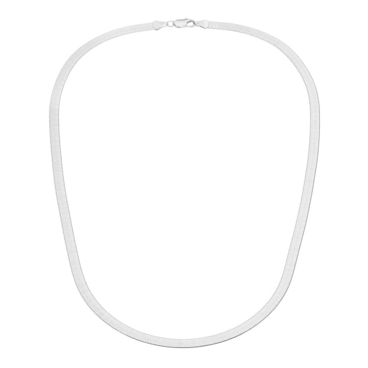 Sterling Silver Italian Herringbone Necklace Image 4