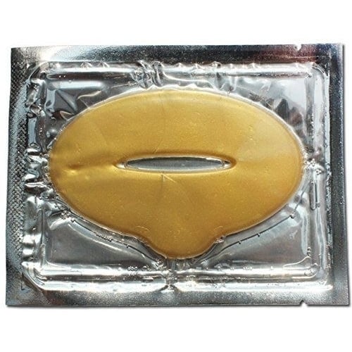 Luxurious 24K Gold Bio-collagen Lip Mask Sheet Patch - 10 Pack Image 1