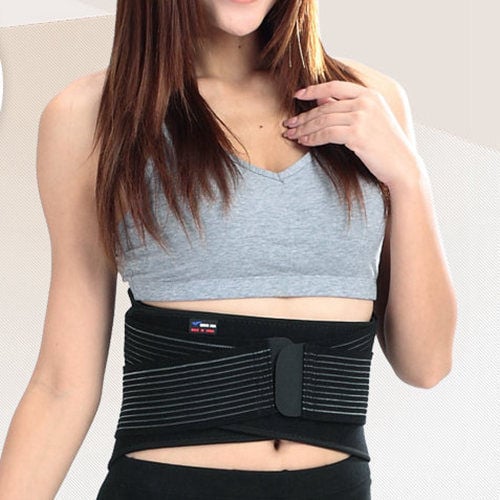 Neoprene Lumbar Lower Back Support Belt Brace Strap Pain Relief Posture Trimmer Image 2