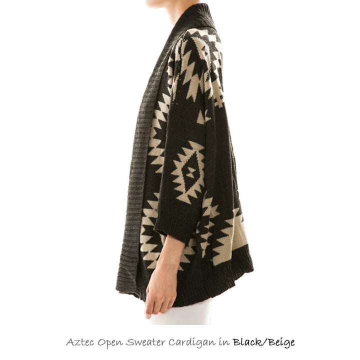 IKAT Shawl Collar Cardigan Image 3