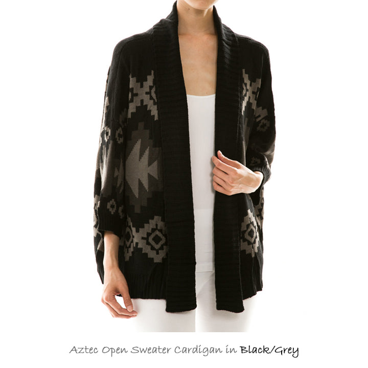 IKAT Shawl Collar Cardigan Image 2