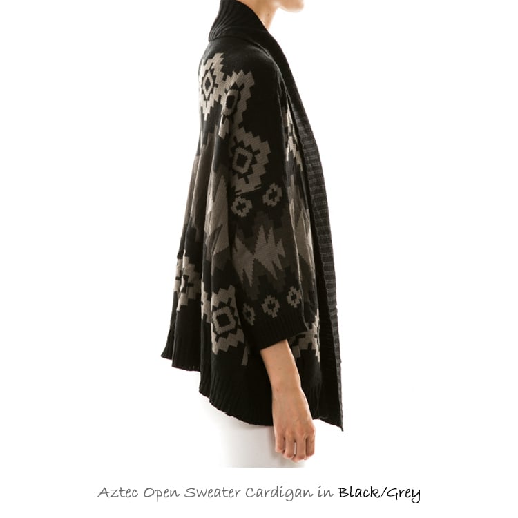 IKAT Shawl Collar Cardigan Image 4