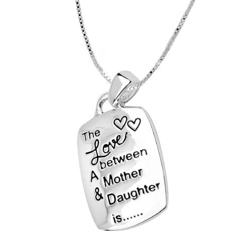 Stamped Necklace "The Love Between a Mother and Daughter is..." Image 1