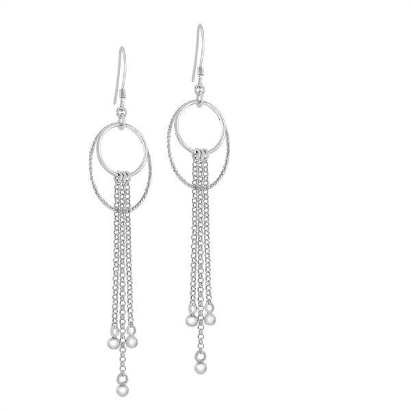 Sterling Silver Double Drop Earrings Image 1