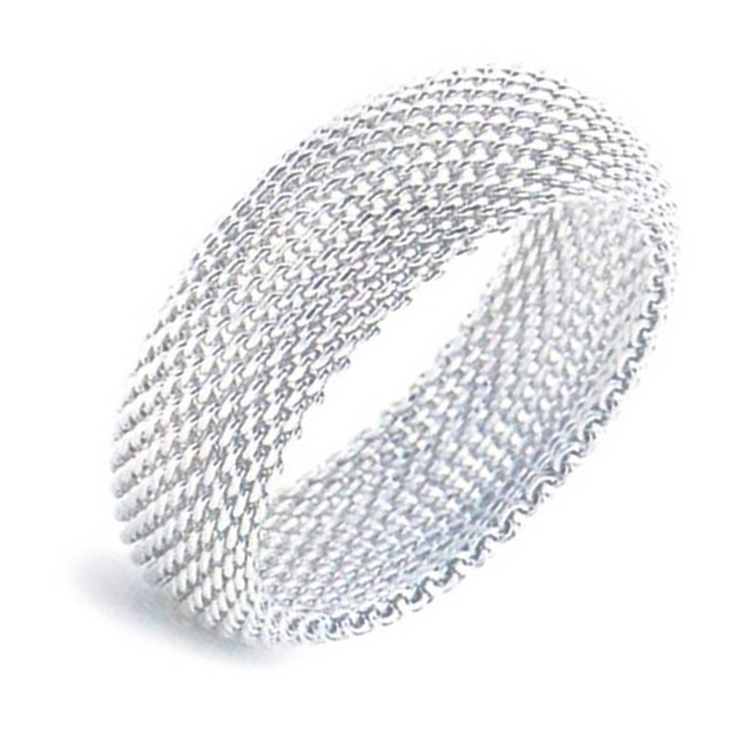 Silver Plated Woven Mesh Silky Chains Bracelet for Women Image 1