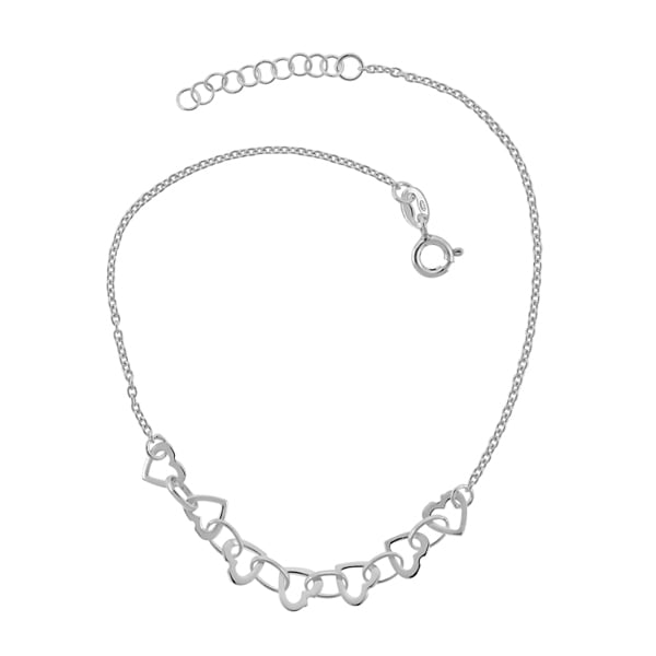 Sterling Silver Heart anklet Image 1