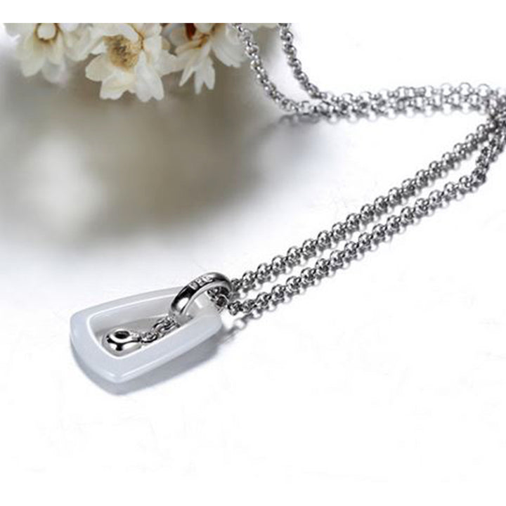 925 Sterling Silver Agate With fine Ceramics Sky View Pendant Necklace For Women (AAA) Image 4