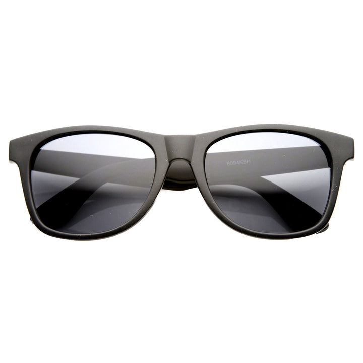 Mens Retro Classic Clean Plastic Horned Rimmed Sunglasses 9654 Image 3
