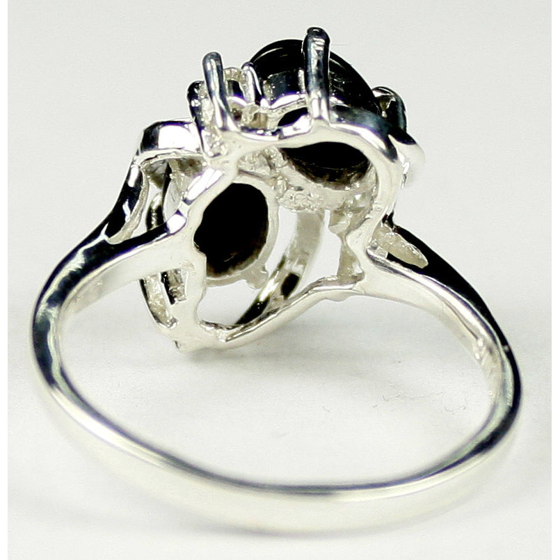 Sterling Silver Ladies Ring Black Onyx SR016 Image 4