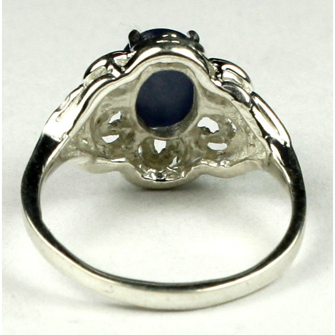 SR125 Natural Blue Star Sapphire 925 Sterling Silver Ring Image 4