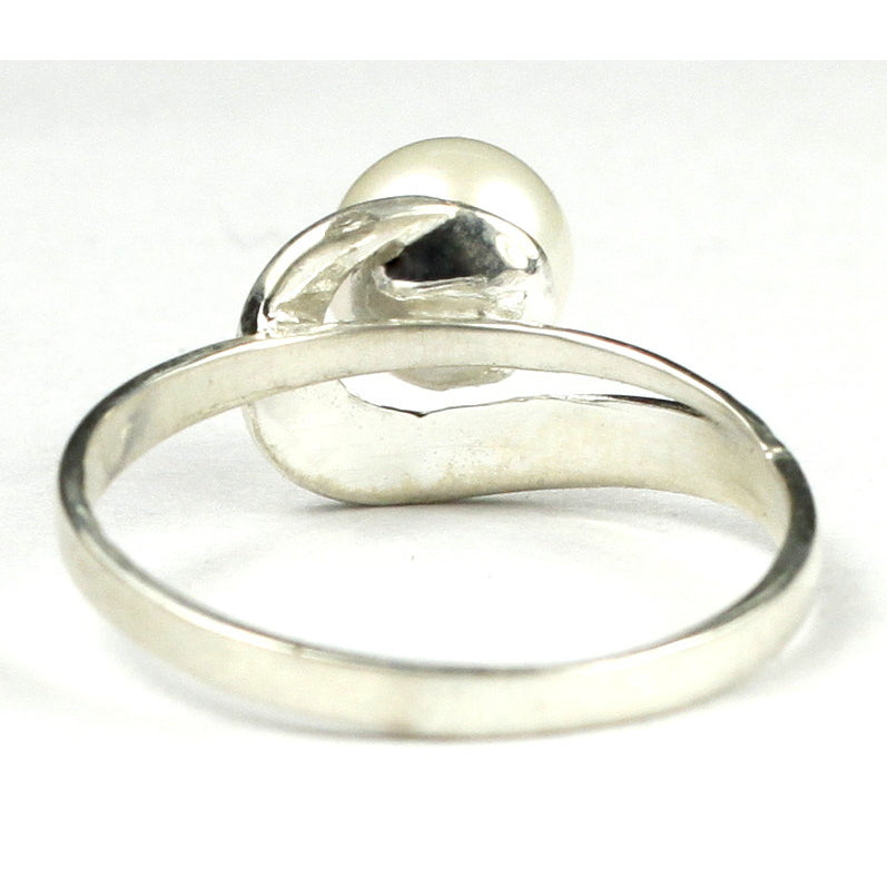 SR340 6mm Pearl 925 Sterling Silver Ring Image 4