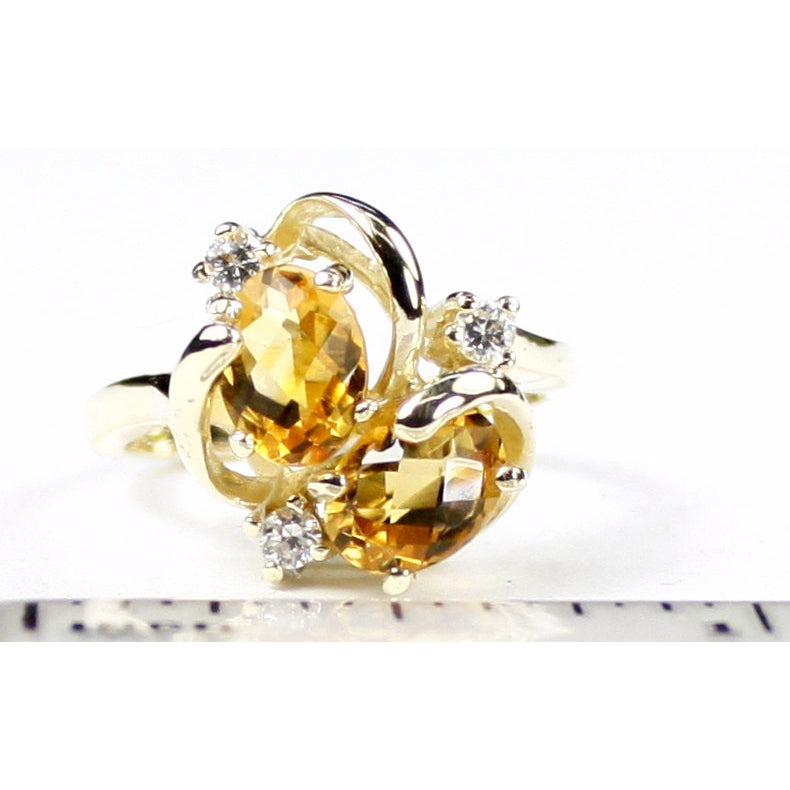 10K Gold Ladies Ring Citrine R016 Image 4