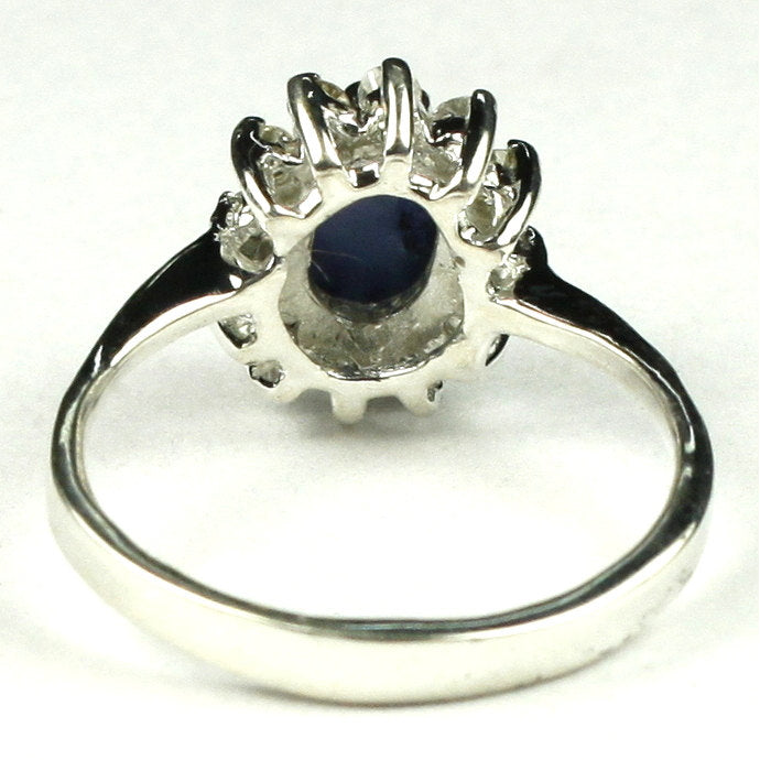 SR235 Natural Blue Star Sapphire 925 Sterling Silver Ring Image 4