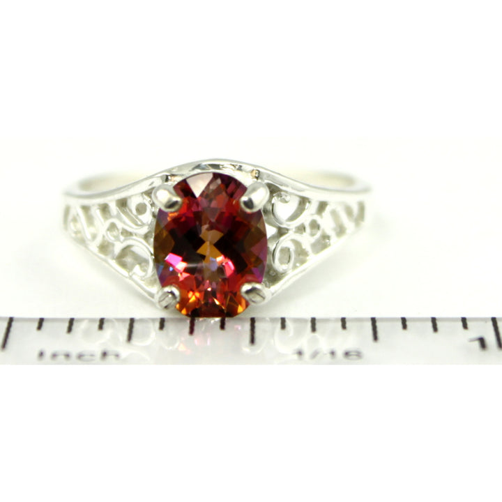 Sterling Silver Ladies Ring Twilight Fire Topaz SR005 Image 4