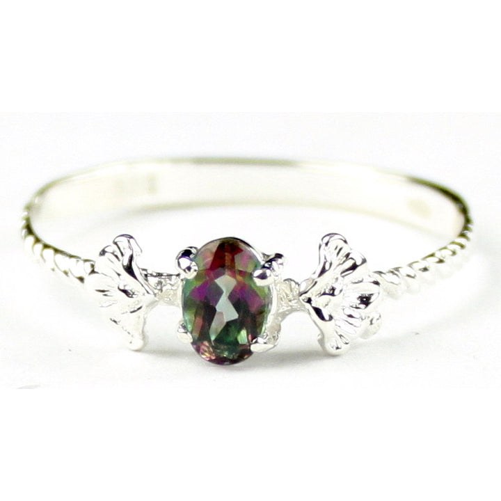 SR192 .50ct Mystic Fire Topaz 925 Sterling Silver Ring Image 1