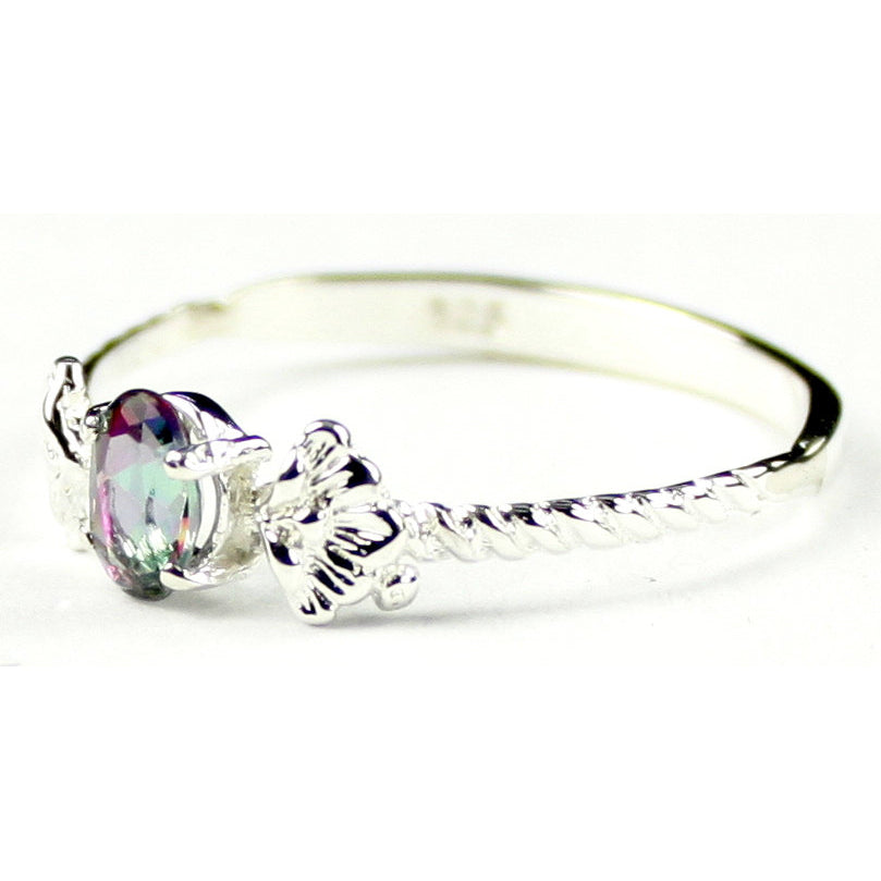 SR192 .50ct Mystic Fire Topaz 925 Sterling Silver Ring Image 2