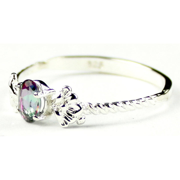 SR192 .50ct Mystic Fire Topaz 925 Sterling Silver Ring Image 2