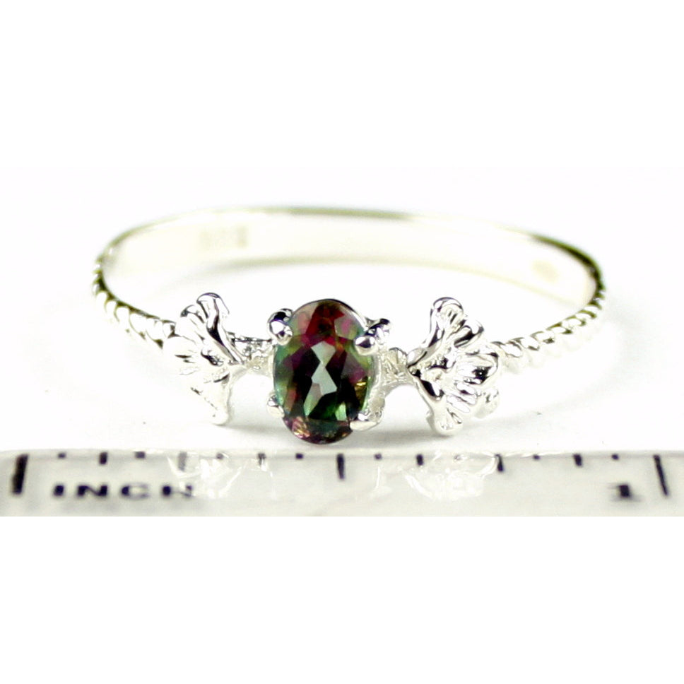 SR192 .50ct Mystic Fire Topaz 925 Sterling Silver Ring Image 4