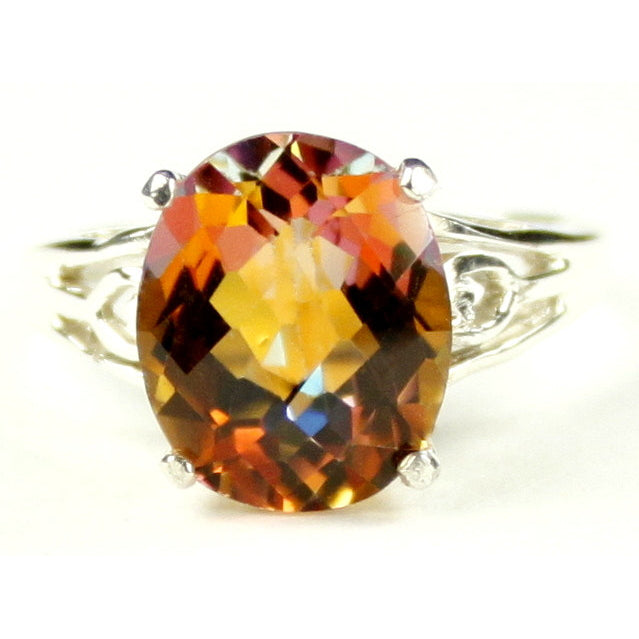 SR139 4.5 cts Twilight Fire Topaz Sterling Silver Ring Image 1