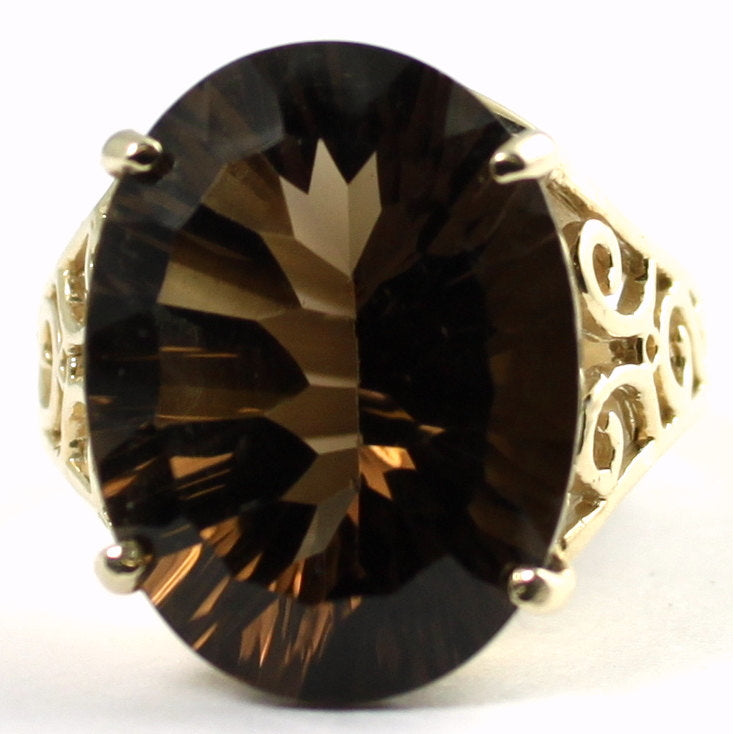 10K Gold Ring Smoky Quartz R049 Image 1